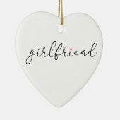 Décoration En Céramique Script Love Coeur Girlfriend Définition (Droite)