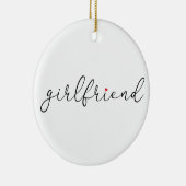 Décoration En Céramique Script Love Coeur Girlfriend Définition (Droite)