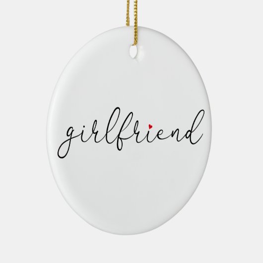 Décoration En Céramique Script Love Coeur Girlfriend Définition (Droite)