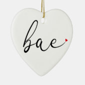 Décoration En Céramique Script moderne Red Love Heart Bae Définition (Droite)