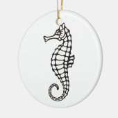 Décoration En Céramique Seahorse Black (Gauche)