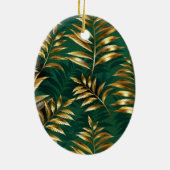 Décoration En Céramique Seamless pattern with golden ferns (Dos)