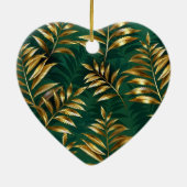 Décoration En Céramique Seamless pattern with golden ferns (Dos)