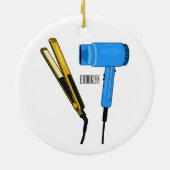 Décoration En Céramique Sèche-cheveux & lisseuse-cheveux illustration (Dos)