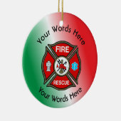 Décoration En Céramique Secourt incendie personnalisée (Droite)