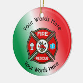 Décoration En Céramique Secourt incendie personnalisée (Gauche)
