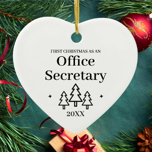 Décoration En Céramique Secrétaire de bureau Nouvel emploi Noël