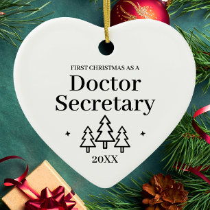 Décoration En Céramique Secrétaire de Médecin Nouveau Travail Noël