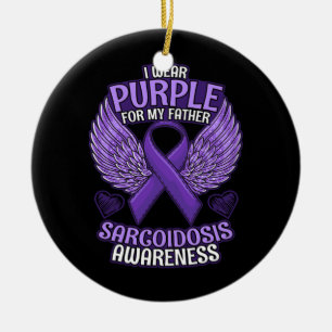 Décoration En Céramique Sensibilisation à la sarcoïdose Père Soutien pourp