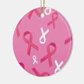 Décoration En Céramique Sensibilisation au cancer du sein Survivant Ruban (Gauche)