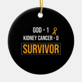 Décoration En Céramique Sensibilisation Ruban Cancer du rein (Devant)