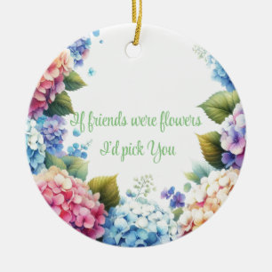Décoration En Céramique Sentiment de fleur d'hortensia élégant