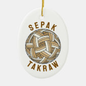 Décoration En Céramique Sepak Takraw Woven Ball (Devant)
