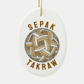 Décoration En Céramique Sepak Takraw Woven Ball (Dos)