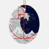 Décoration En Céramique Séquence Fibonacci et la Grande Vague (Droite)