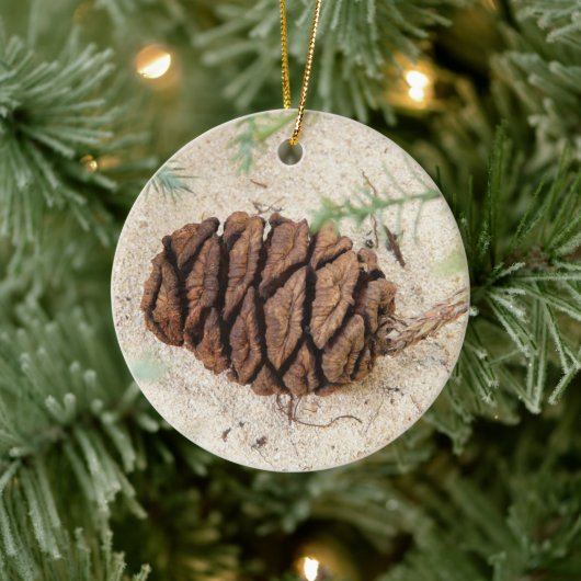 Décoration En Céramique Sequoia Tree Cone, Giant Redwood Ornament (Arbre)