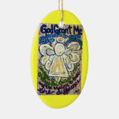 Décoration En Céramique Serenity Prière Ange Peinture Ornament Pendentif (Droite)