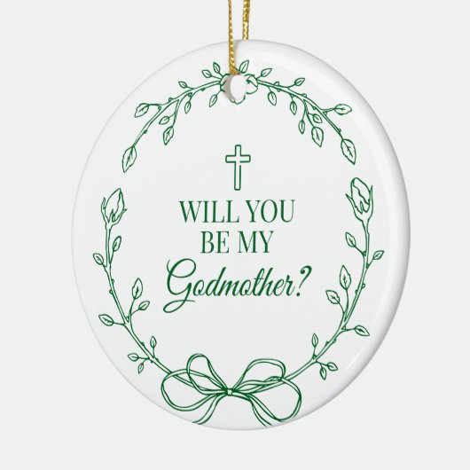 Décoration En Céramique Serez-Vous Ma Godmere Godparent Proposition (Gauche)