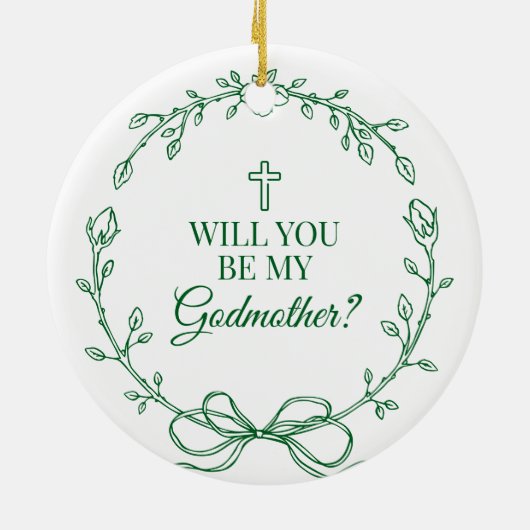 Décoration En Céramique Serez-Vous Ma Godmere Godparent Proposition (Dos)