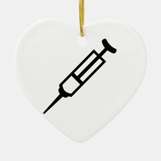 Décoration En Céramique Seringue d'injection (Devant)