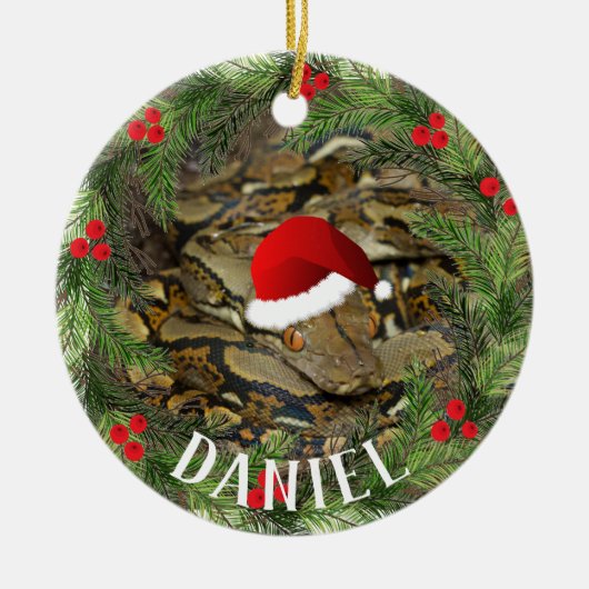 Décoration En Céramique Serpent de Noël (Devant)