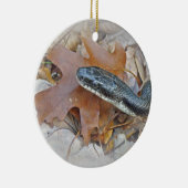 Décoration En Céramique Serpent de rat noir - Elaphe obsoleta obsoleta (Droite)