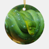 Décoration En Céramique Serpent Python à arbre vert (Devant)