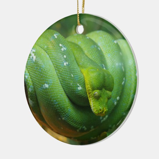 Décoration En Céramique Serpent Python à arbre vert (Gauche)