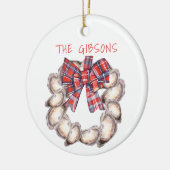 Décoration En Céramique Serre d'huître avec ruban plaqué Personnalisé (Gauche)