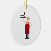 Décoration En Céramique Serveur avec du vin (Droite)