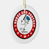 Décoration En Céramique Servez et protégez le policier (Droite)