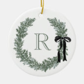 Décoration En Céramique Serviettes en papier monogramme classique (Devant)