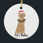 Décoration En Céramique Setter irlandais personnalisé<br><div class="desc">Faites la belle liste cette année avec un ornement personnalisé de votre doux elfe Setter irlandais!</div>