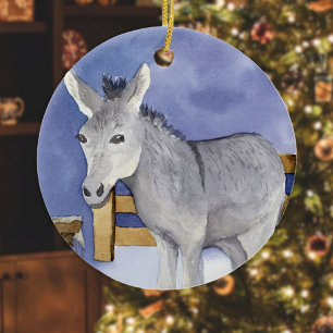 Décoration En Céramique Shaggy Donkey (Friendly Beasts Series)