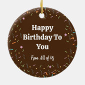 Décoration En Céramique Shakespeare personnalisé Anniversaire Gâteau au ch (Dos)