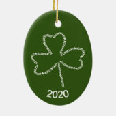 Décoration En Céramique Shamrock de texte comptable (Dos)