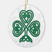 DÉCORATION EN CÉRAMIQUE SHAMROCK IRLANDAIS SYMBOLE ORNAMENT DE NOËL (Gauche)