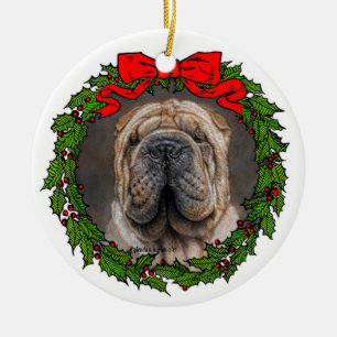 Décoration En Céramique Shar Pei Dog Art par Glenda Harlan
