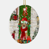 Décoration En Céramique Sheltie Chien Noël (Droite)