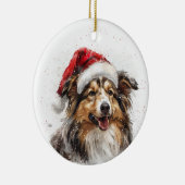 Décoration En Céramique Sheltie Dog Christmas Personalized (Droite)