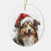 Décoration En Céramique Sheltie Dog Christmas Personalized (Gauche)
