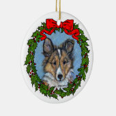 Décoration En Céramique Sheltie Pup Art par Glenda S. Harlan (Droite)