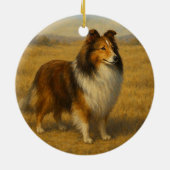 Décoration En Céramique Shetland Sheepdog (Dos)