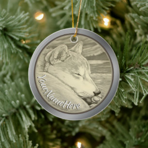 Décoration En Céramique Shiba Inu Ornament Personalized Dao Art Decoration