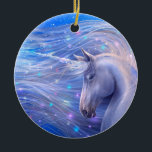 Décoration En Céramique Shine Bright Magical Unicorn<br><div class="desc">Create your own magical unicorn ornaments on a unique template featuring beautiful artwork. The unique illustration created by Raphaela Wilson depicts a colorful unicorn with a crystal horn aglow in rainbow lights. Should you customize these custom holiday ornaments further, there are optional layers with alternate versions of the unicorn design....</div>