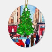 Décoration En Céramique Shopping de Noël (Gauche)