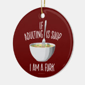 Décoration En Céramique Si Adulte Est Soupe (Gauche)