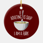 Décoration En Céramique Si Adulte Est Soupe (Dos)