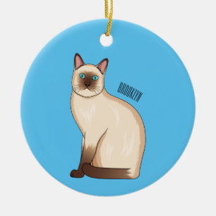 Décoration En Céramique Siamese cat cartoon