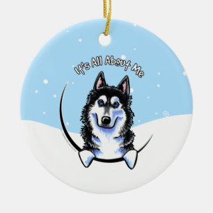 Décoration En Céramique Siberian Husky Its All About Me Christmas